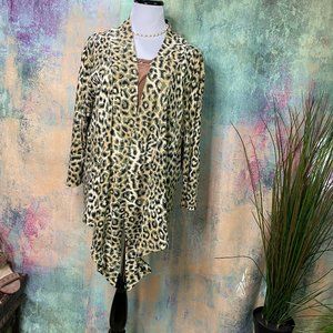 📌Rafaella Cotton Leopard Print Cardigan